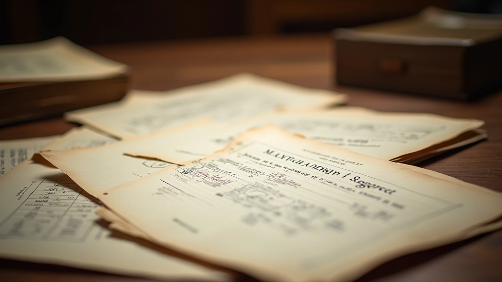 Vintage banking documents and certificates from Czech banking history